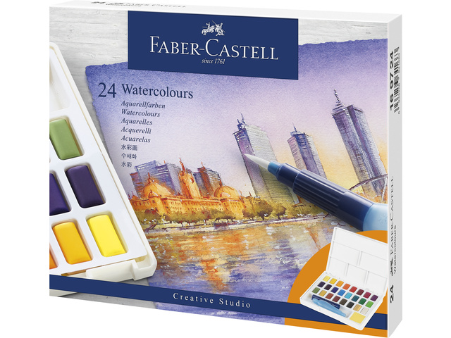 Faber-Castell aquarelverf - tablet - box met palet